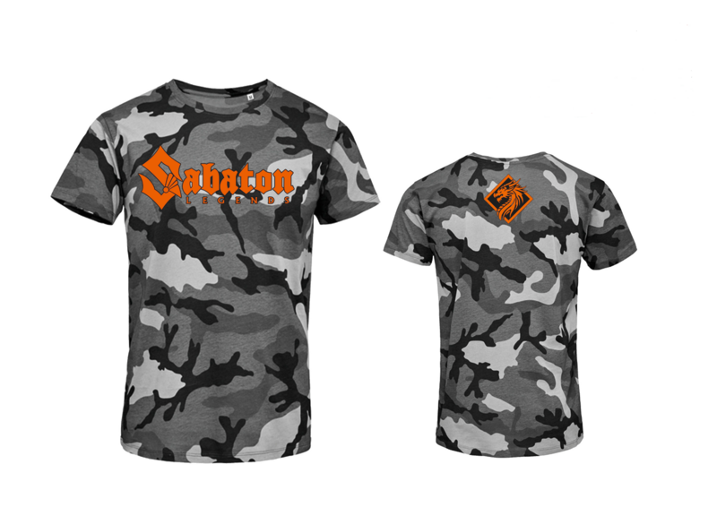 Sabaton  T-Shirt - Legends - for Men - grey camo