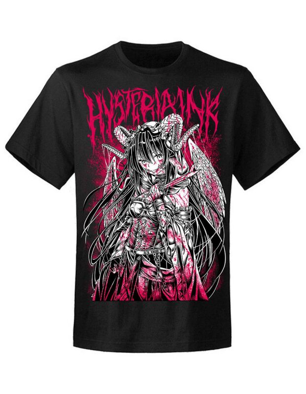 T-Shirt Di Hysteria Ink - Manga Death Angel Ink - S A 5XL - Uomo - Nero-image