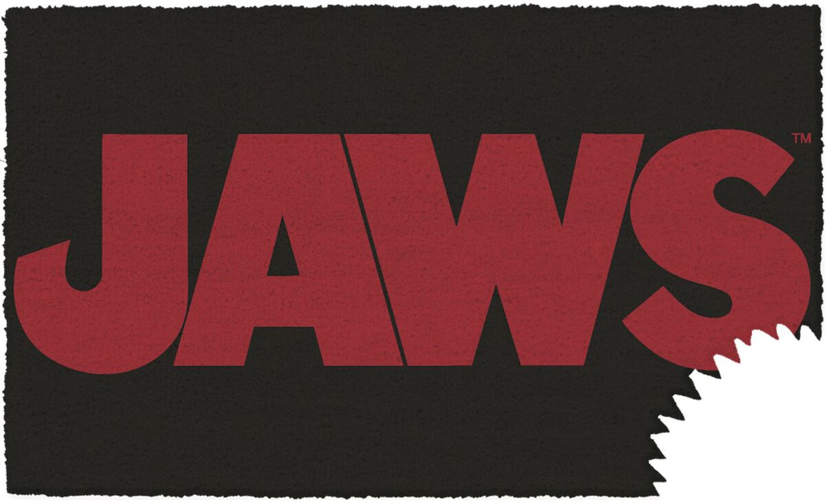 Der weisse Hai Jaws Fußmatte schwarz rot