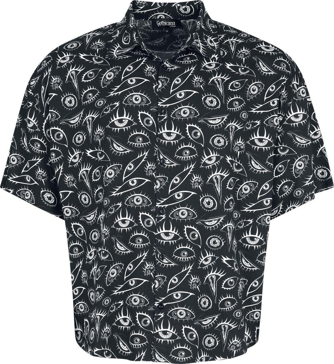 Camicia Maniche Corte Gothic di Gothicana by EMP - The Void - S a XXL - Uomo - nero