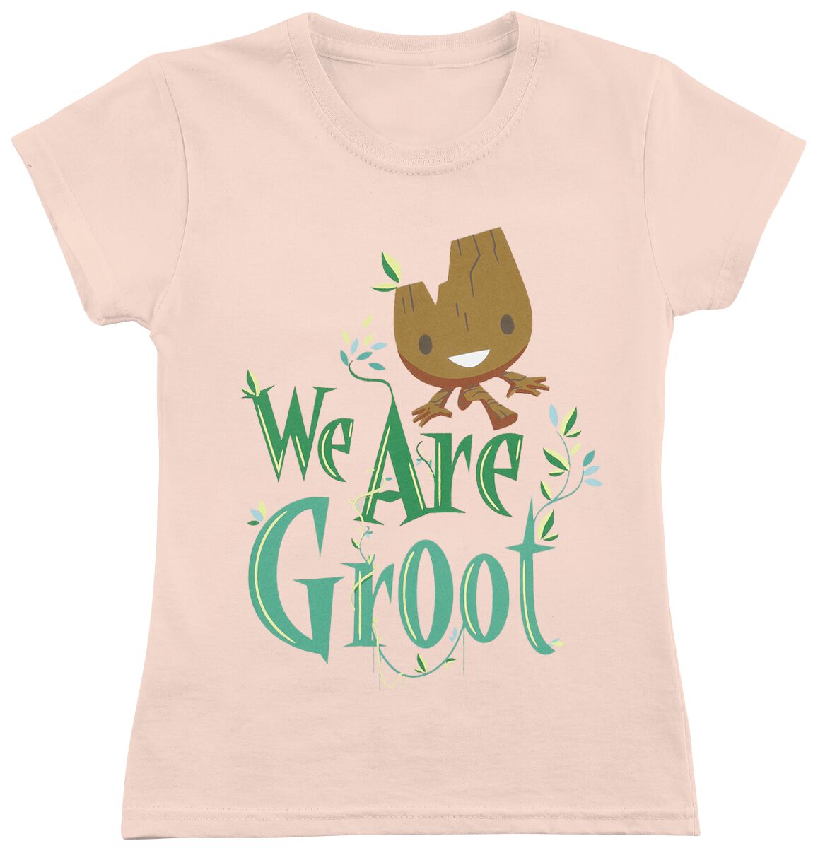 Guardians Of The Galaxy We Are Groot T-Shirt light pink