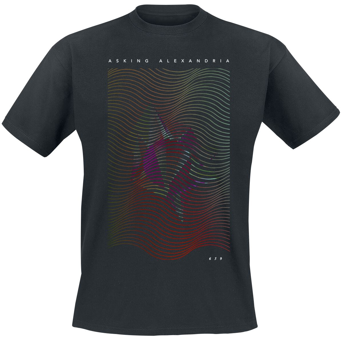 Asking Alexandria Color Waves T-Shirt schwarz in M