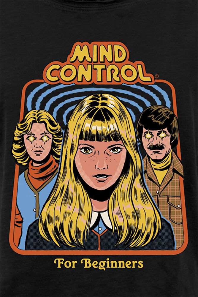 Mind Control For Beginners T-Shirt schwarz von Steven Rhodes