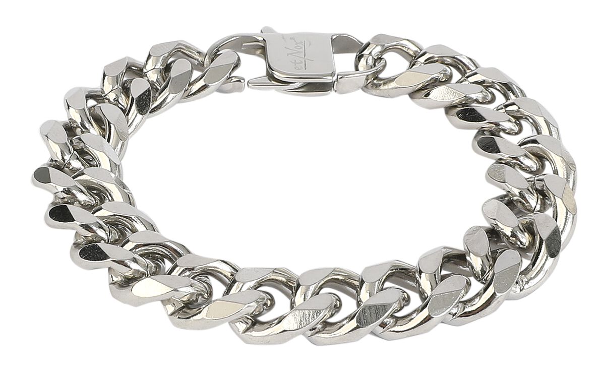 Image of Braccialetto di etNox hard and heavy - Curb chain bracelet - Uomo - colore argento