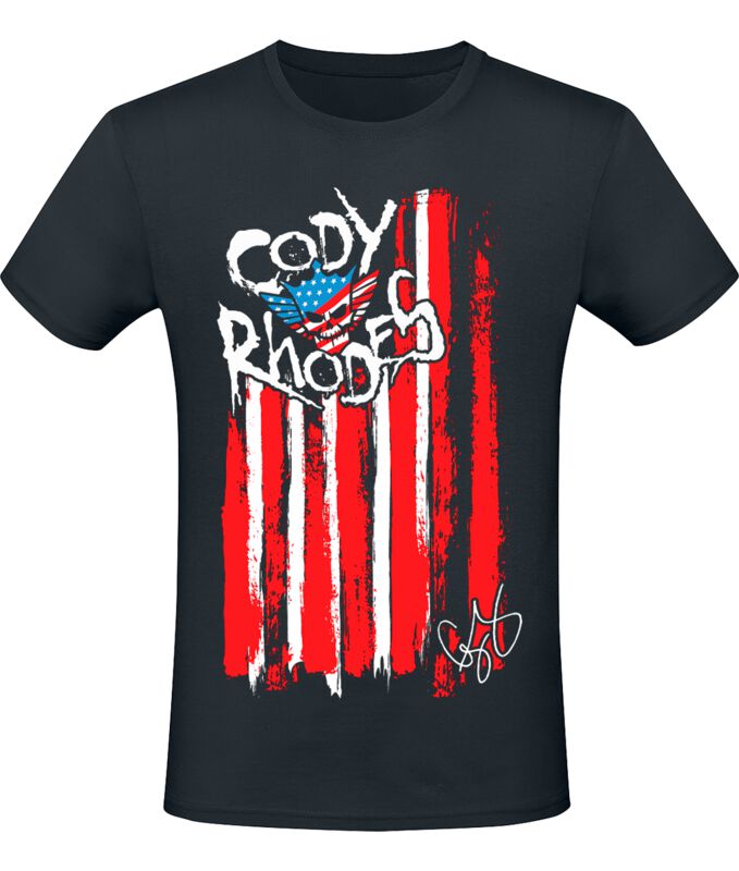 Wwe Uomo Nero T-Shirt Di - Cody Flag - S A Xxl