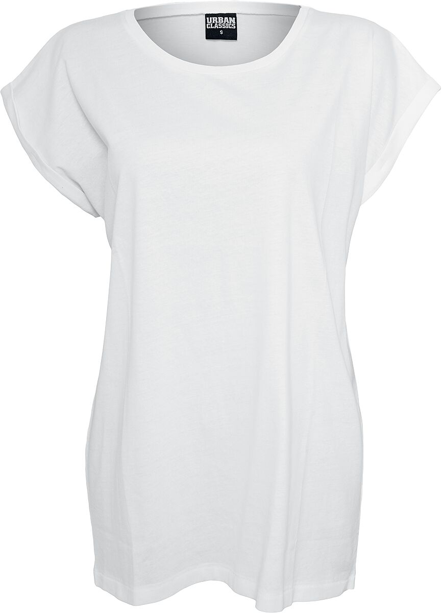 Image of T-Shirt di Urban Classics - Ladies Extended Shoulder Tee - S a 4XL - Donna - bianco