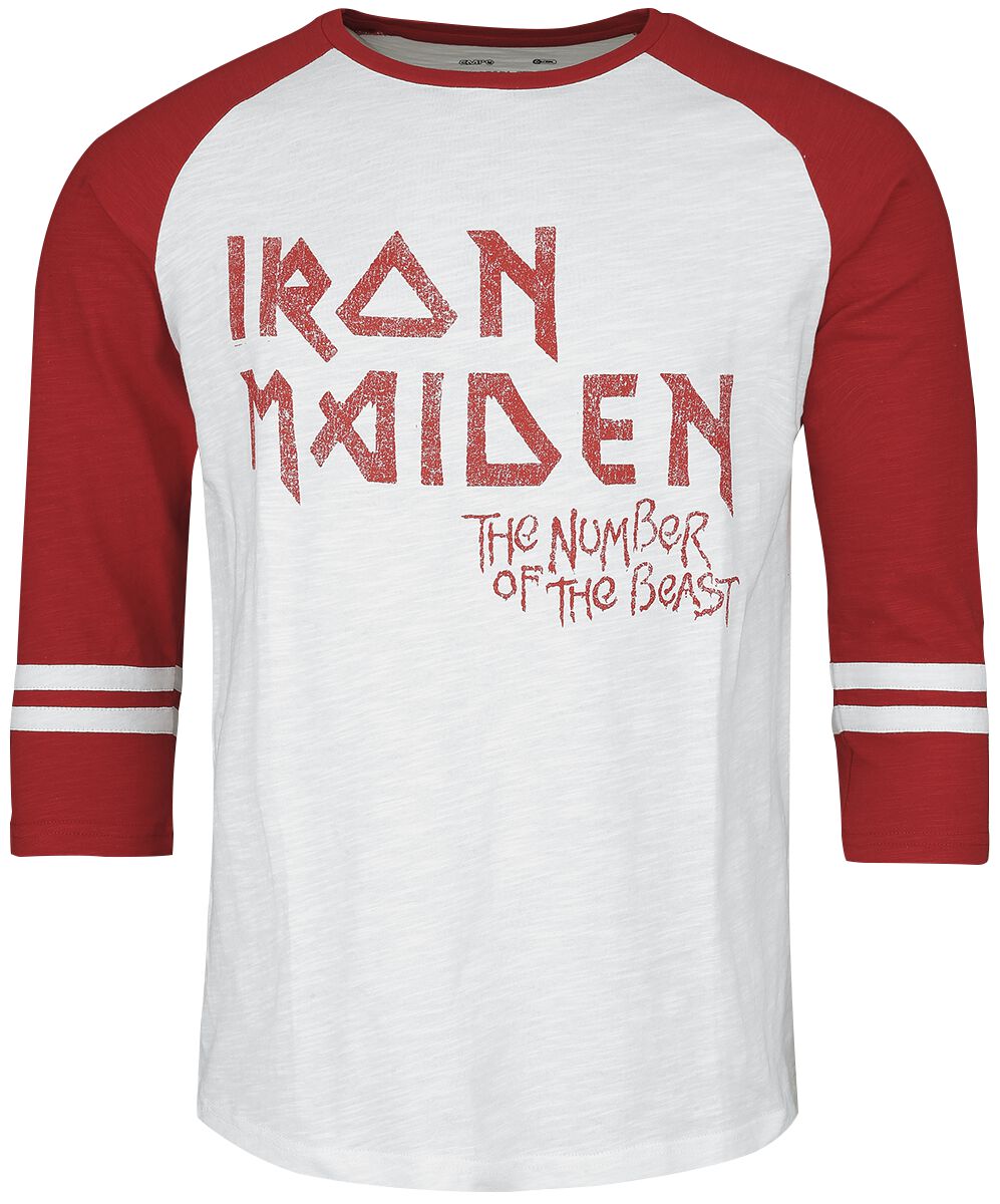 EMP Signature Collection Langarmshirt altweiß/rot von Iron Maiden