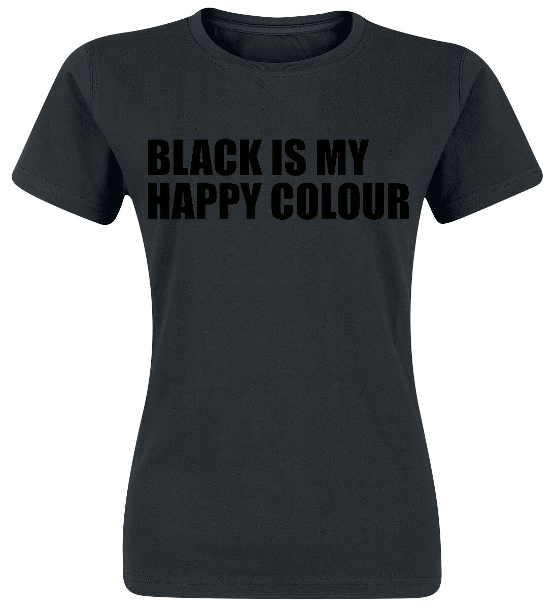 Slogans Black Is My Happy Colour T-Shirt black