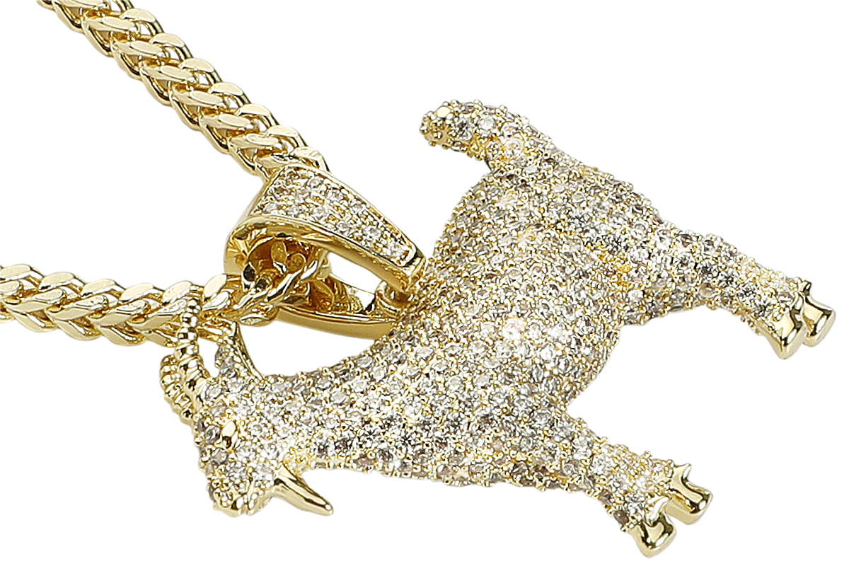 Notorious B.I.G. King Ice - The Goat Necklace Halskette goldfarben