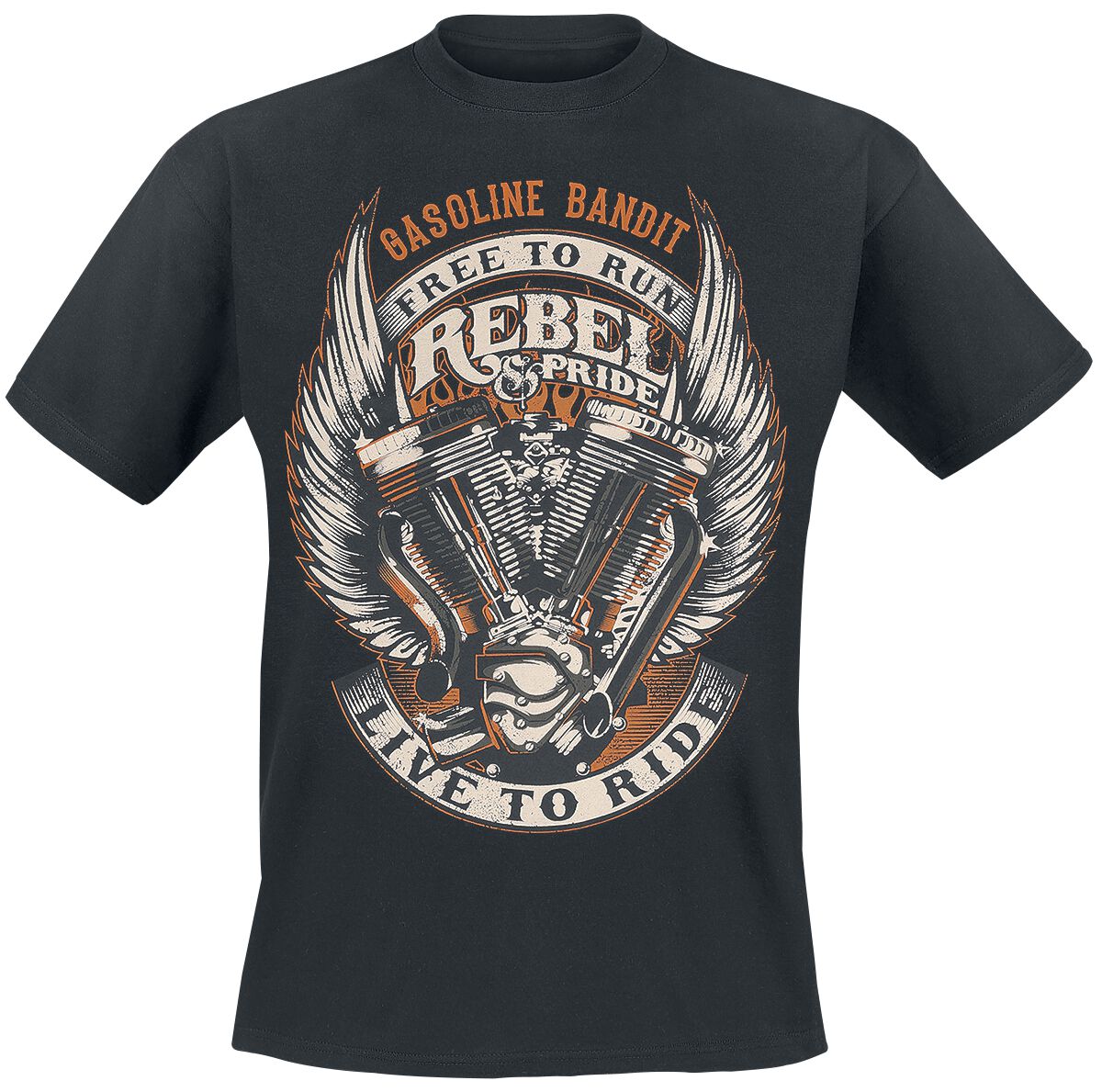 Rebel Pride T-Shirt schwarz von Gasoline Bandit