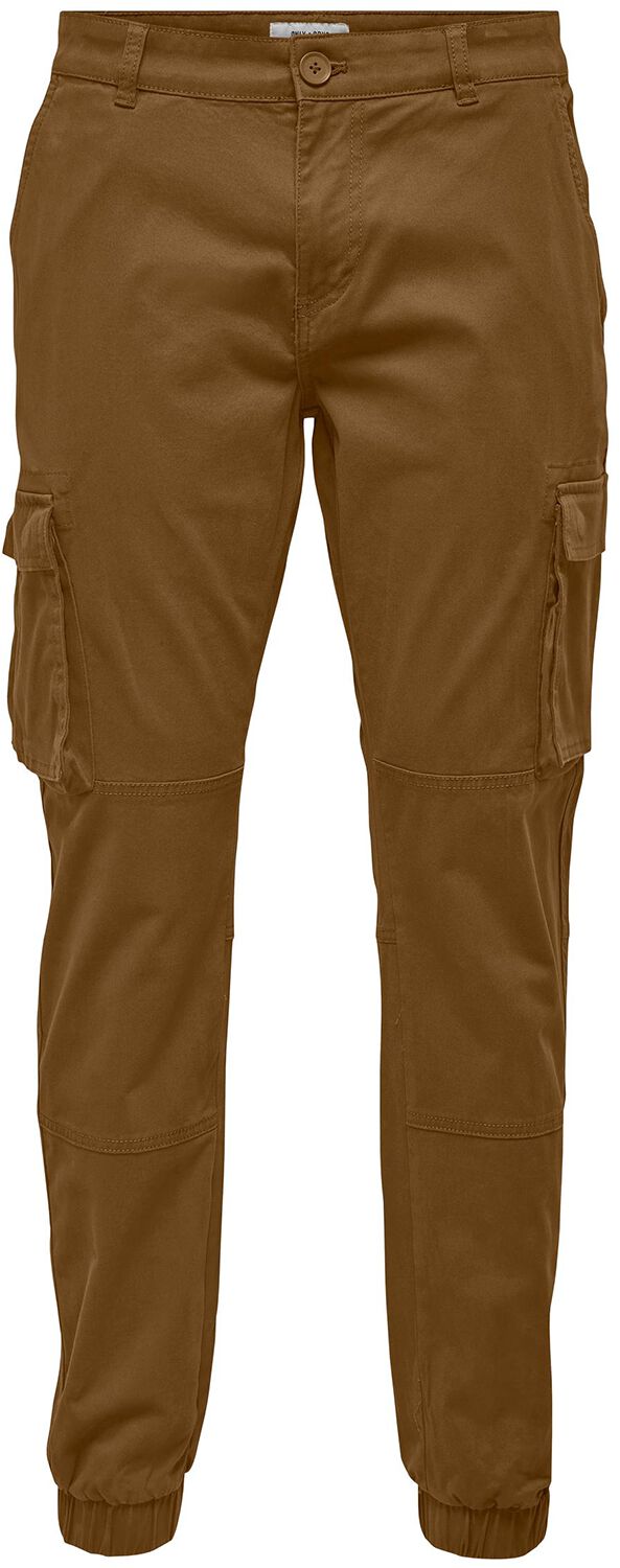 ONLY and SONS ONSCam stage cargo cuff Cargo Trousers brown