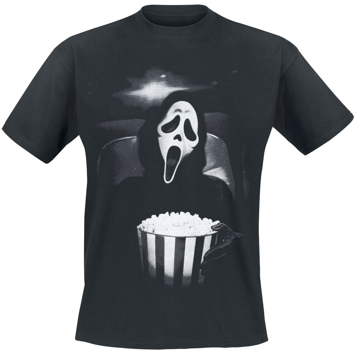 T-Shirt  di Scream (Film) - Ghostface Popcorn - Uomo - nero