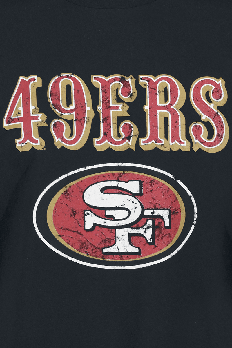 Recovered Clothing T-Shirt - NFL 49ers Logo - S bis XXL - für Männer - Größe L - schwarz