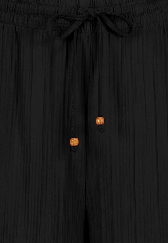 Thumbnail - Authentic Style JERSEY PLISSEE TROUSERS Stoffhose schwarz in L