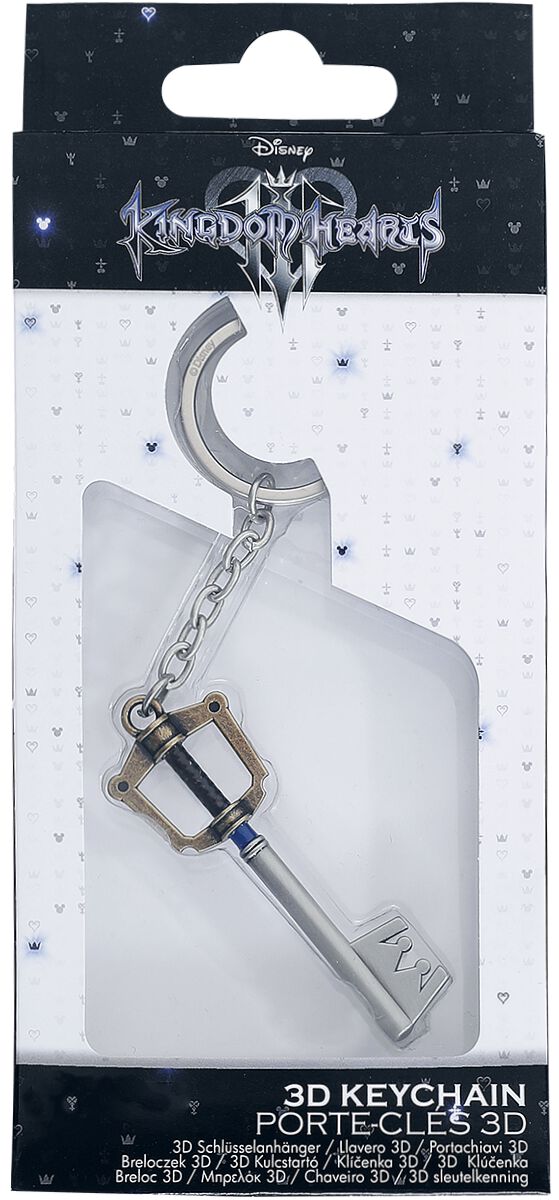 Kingdom Hearts Sora's Sword Keyring Pendant silver coloured