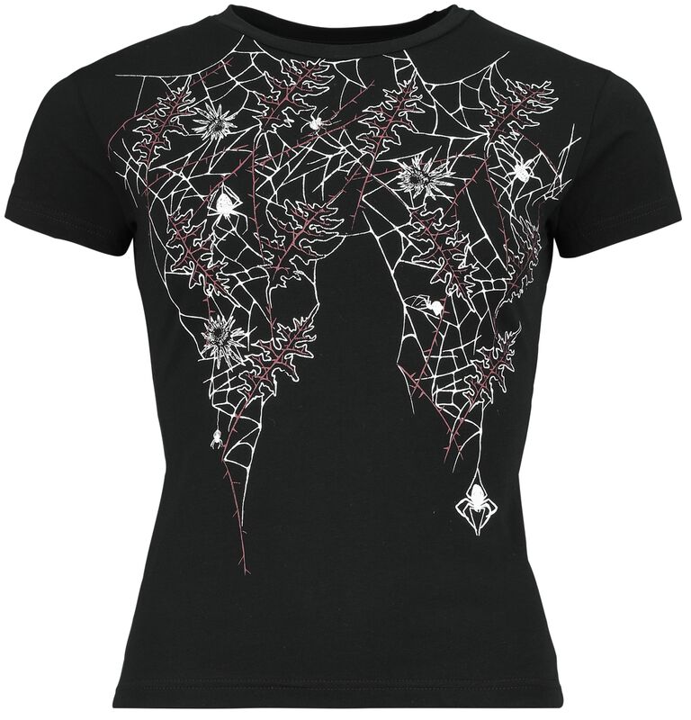 T-Shirt mit Spinnennetzen