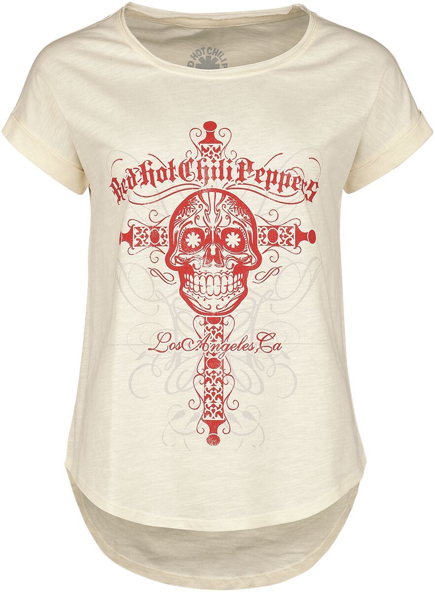 Red Hot Chili Peppers T-Shirt – LA Skull – S bis XXL – für Damen – Größe XL – beige – Lizenziertes Merchandise! Red Hot Chili Peppers T-Shirt – LA Skull – S bis XXL – für Damen – Größe XL – beige – Lizenziertes Merchandise!