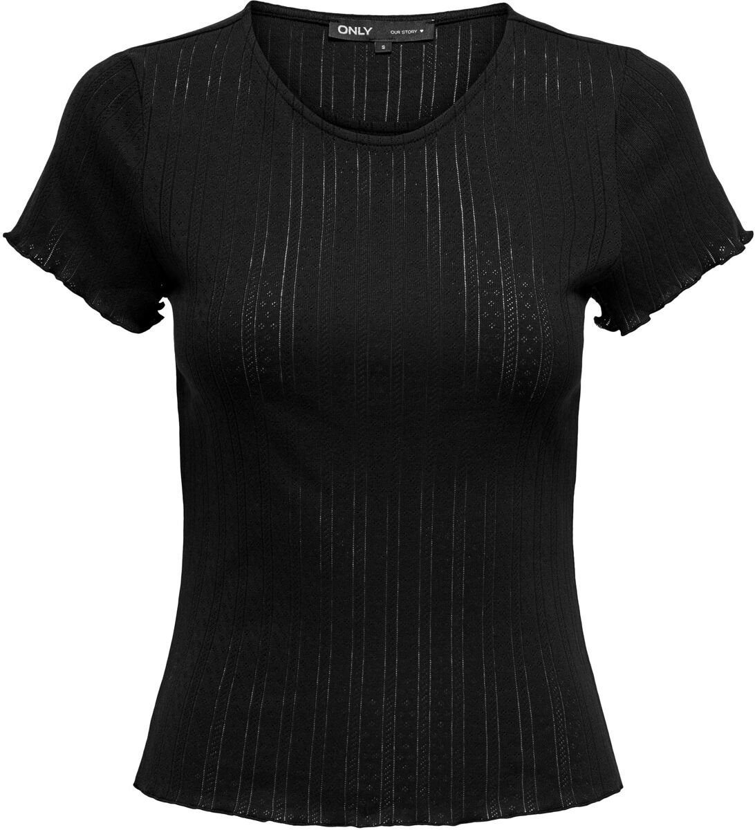 Only T-Shirt - Onlcarlotta S/S Top - XS bis XL - für Damen - Größe XS - schwarz