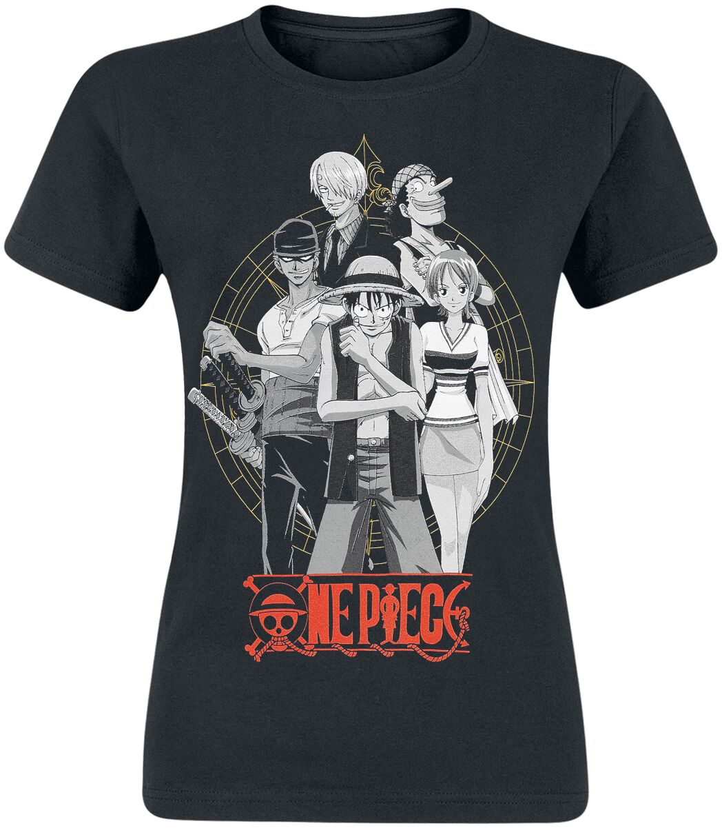 Image of T-Shirt Anime di One Piece - One Piece - Group - S a L - Donna - nero