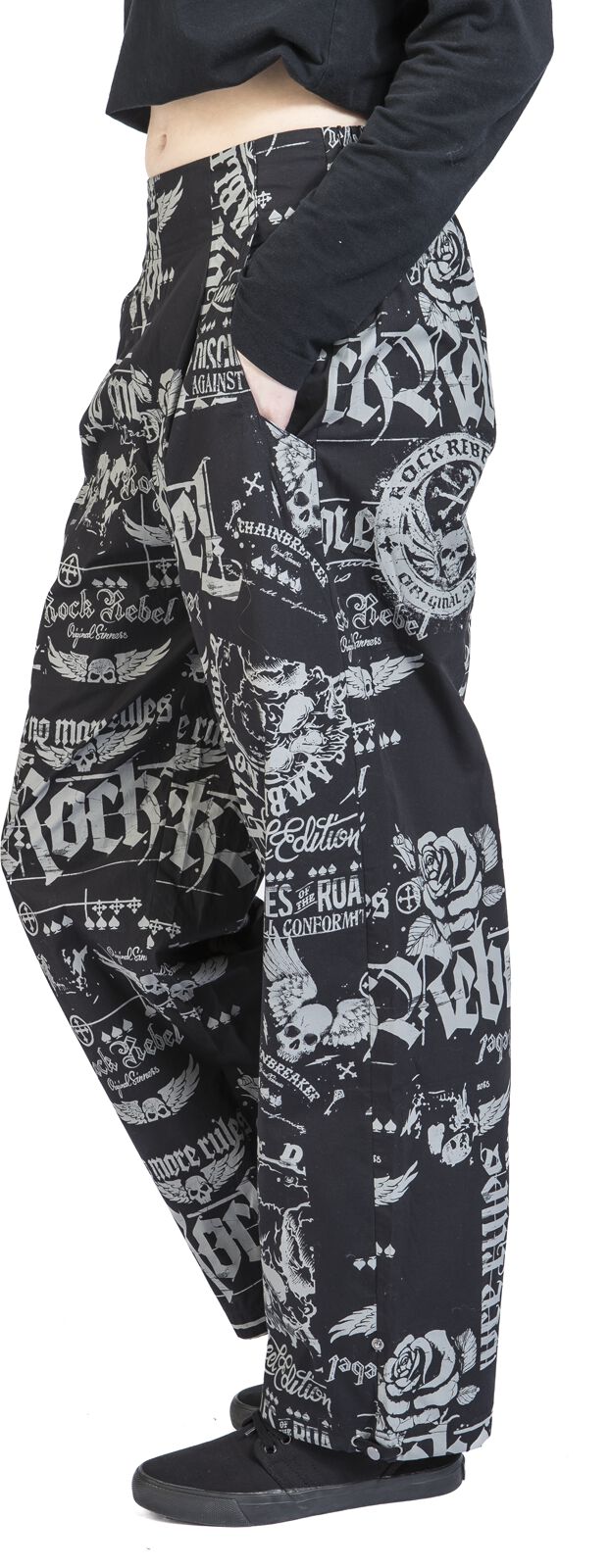 Shirt, Top Mit Nieten, Schwarz, Medium, Schnürung Am Rücken (Gebraucht