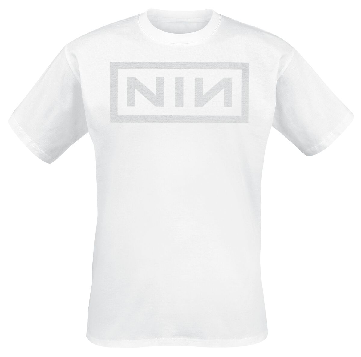 Nine Inch Nails T-Shirt - Classic Logo - M bis XXL - für Männer - Größe XXL - weiß  - Lizenziertes Merchandise!