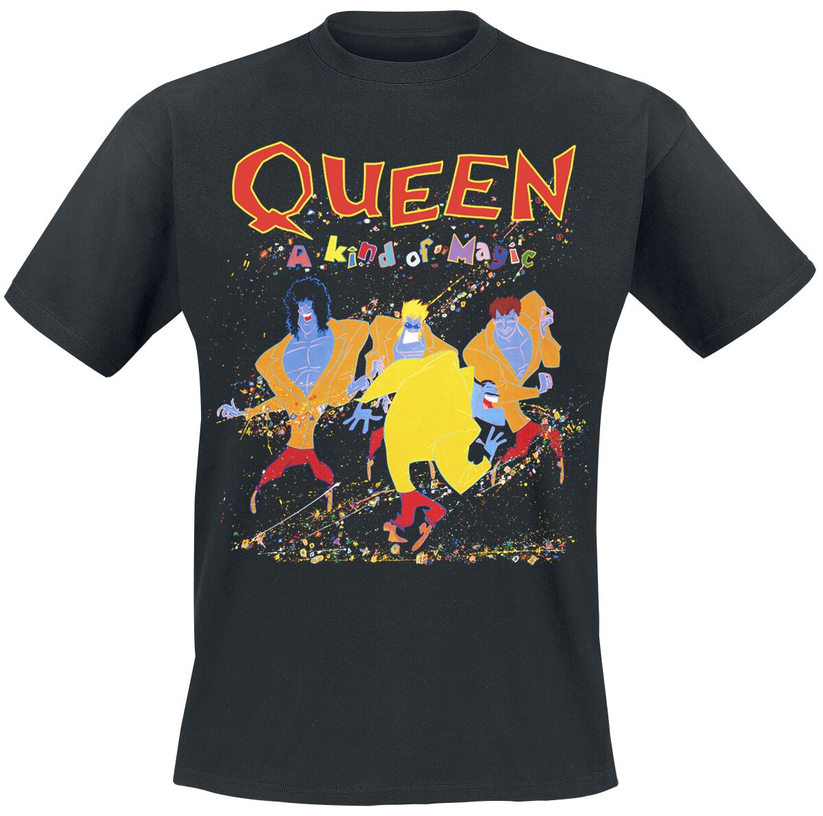 Queen T-Shirt - A Kind Of Magic - S bis 5XL - für Männer - Größe 4XL - schwarz  - Lizenziertes Merchandise!