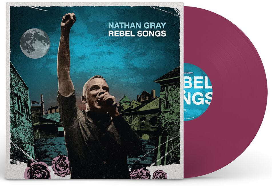 Image of Nathan Gray Rebel songs LP purple