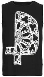 Tank Top With Gothic Cross Frontprint, Gothicana by EMP, Tank-Top