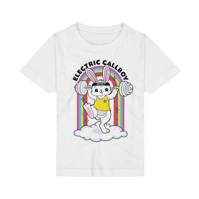 Electric Callboy Pump It Bunny T-Shirt weiß in 96/104
