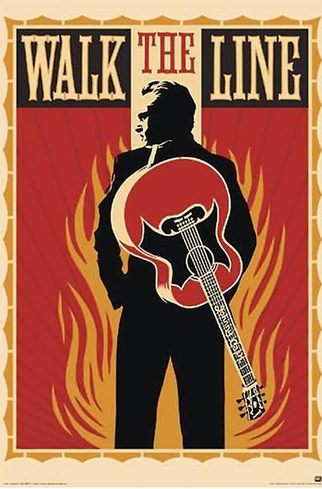 Image of Johnny Cash Walk The Line Poster multicolor