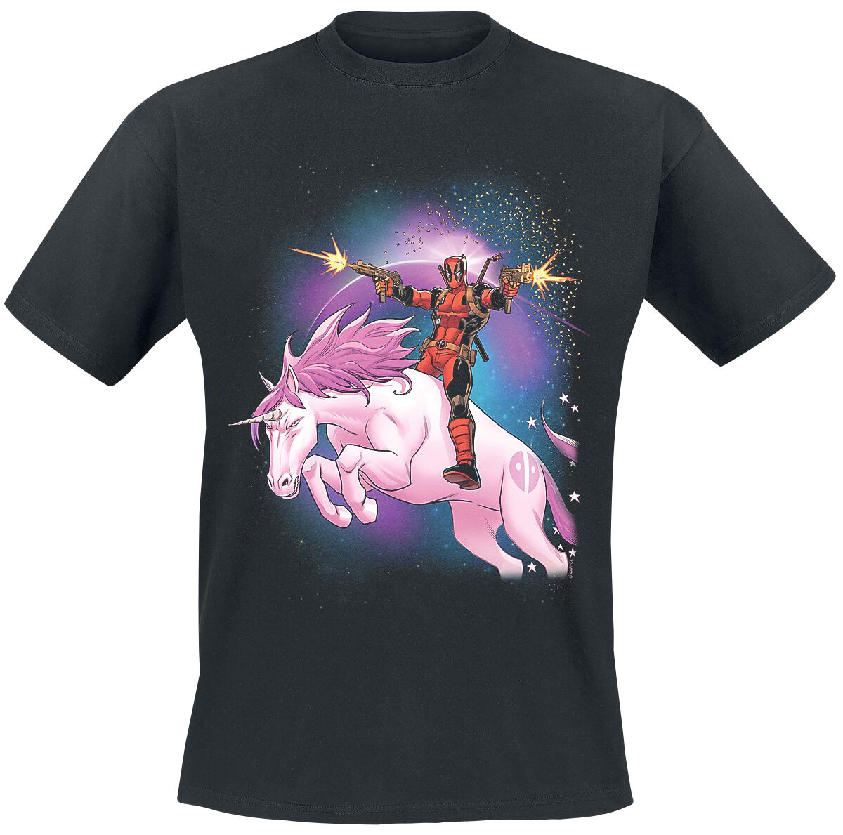 Deadpool Space Unicorn T-Shirt black