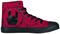 Rote Sneaker mit Rockhand-Print
