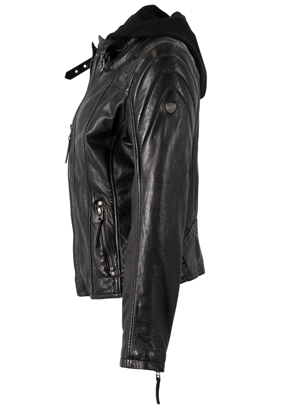 Thumbnail - Mauritius Chasey Lederjacke schwarz in XXL