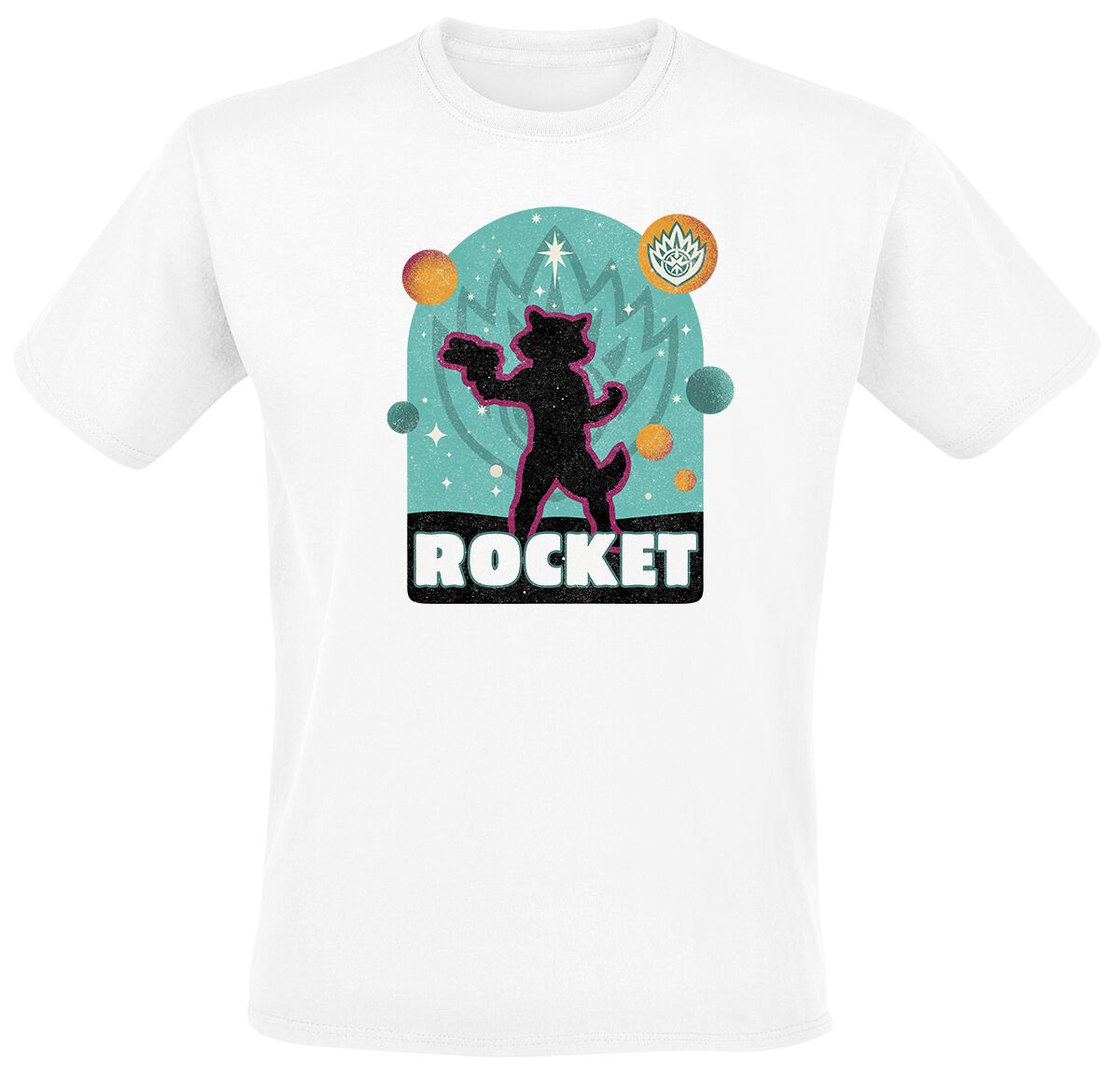 T-Shirt Manches courtes de Les Gardiens De La Galaxie - Vol. 3 - Rocket - Badge - M à XXL - pour Hom