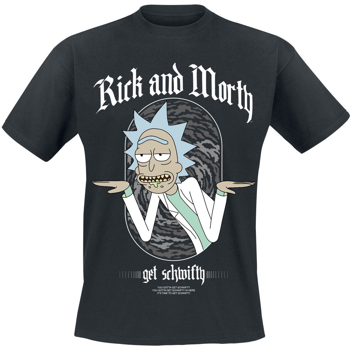 Rick And Morty T-Shirt – Get Schwifty – L bis XXL – für Männer – Größe L – schwarz – Lizenzierter Fanartikel Rick And Morty T-Shirt – Get Schwifty – L bis XXL – für Männer – Größe L – schwarz – Lizenzierter Fanartikel