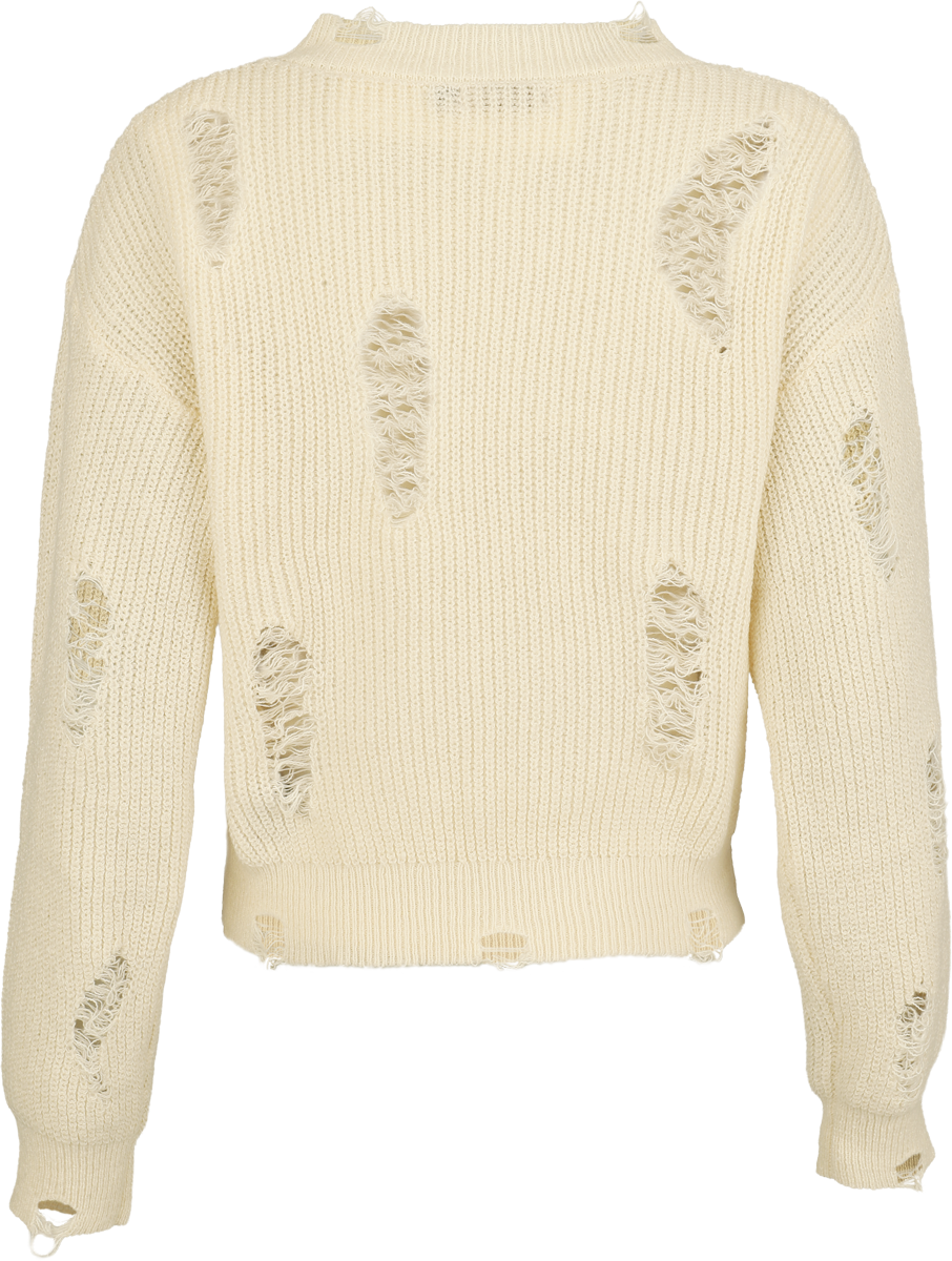 Thumbnail - Banned Alternative Kara Vex Jumper Strickpullover beige schwarz in S