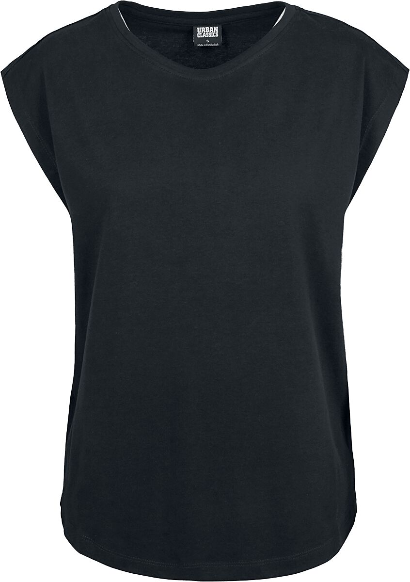 Image of T-Shirt di Urban Classics - Ladies Basic Shaped Tee - XS a 5XL - Donna - nero