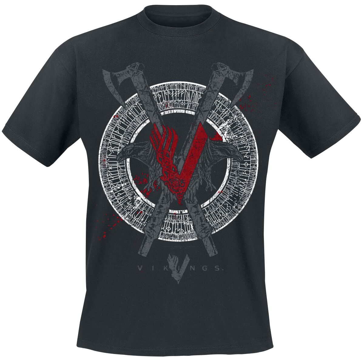 Vikings T-Shirt - Odin - M bis 4XL - für Männer - Größe 3XL - schwarz  - Lizenzierter Fanartikel