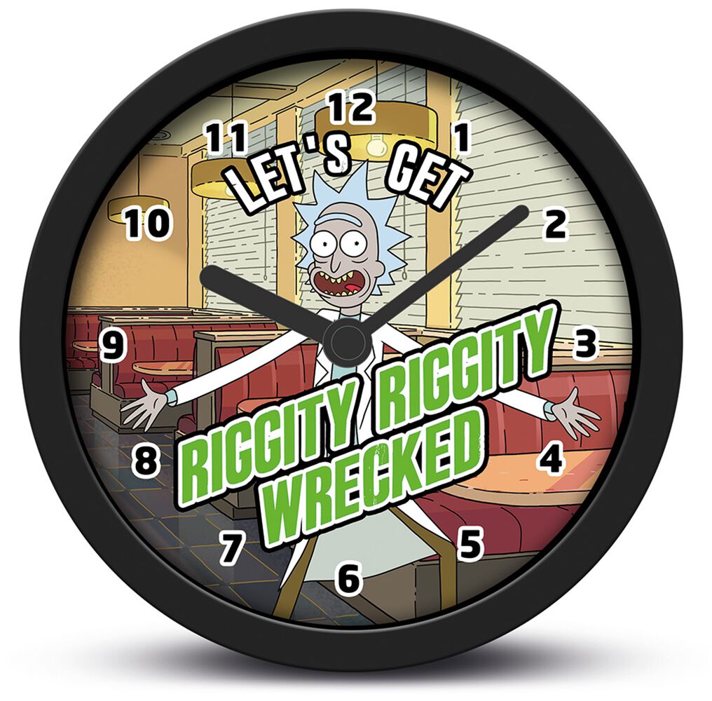 Rick And Morty Wrecked - Desk Clock Wall clock multicolor