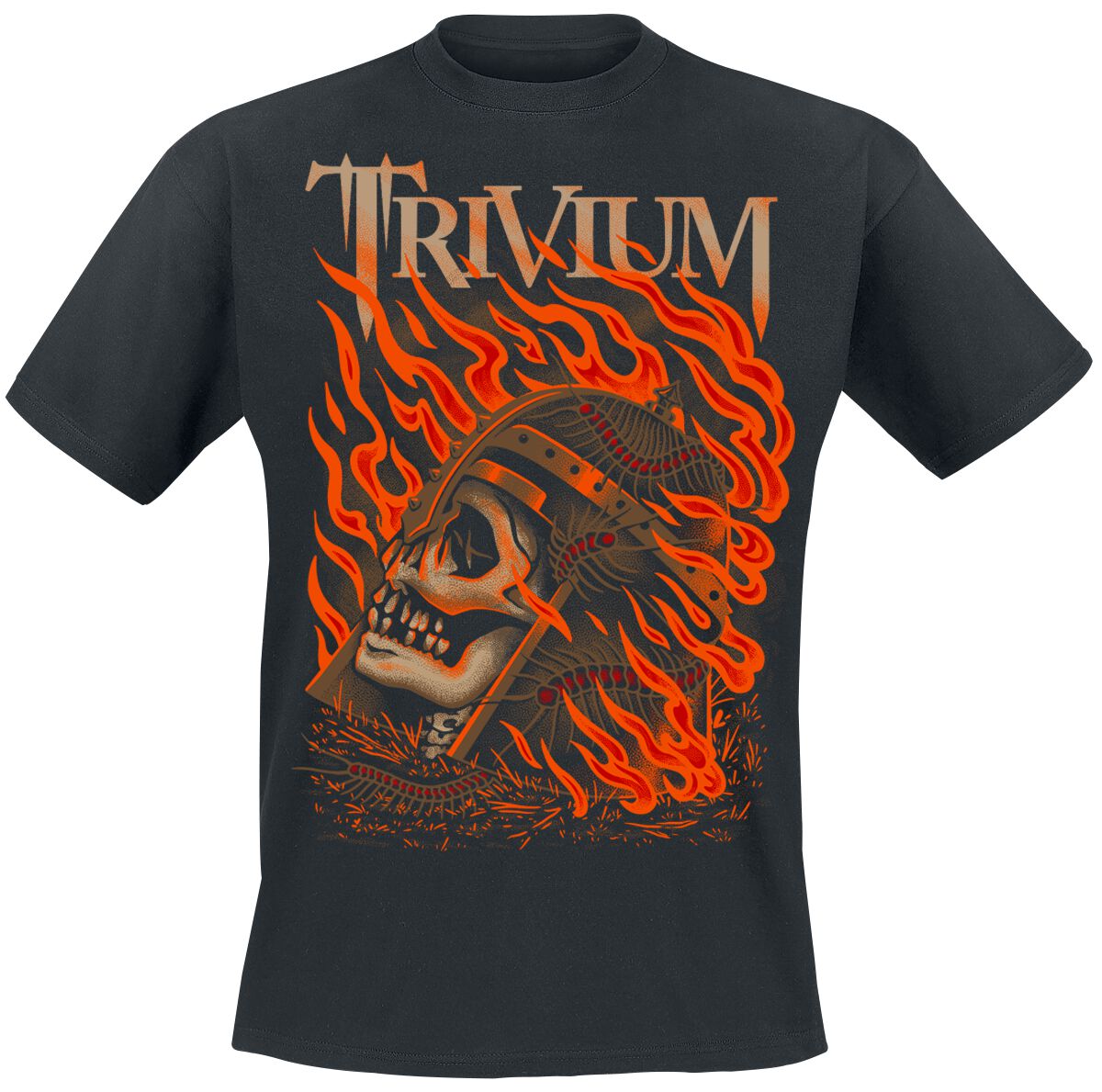 Trivium T-Shirt - Clark Or Flaming Skull - S bis XXL - für Männer - Größe XL - schwarz  - EMP exklusives Merchandise!