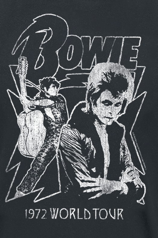 David Bowie Mono 1972 World Tour T-Shirt schwarz