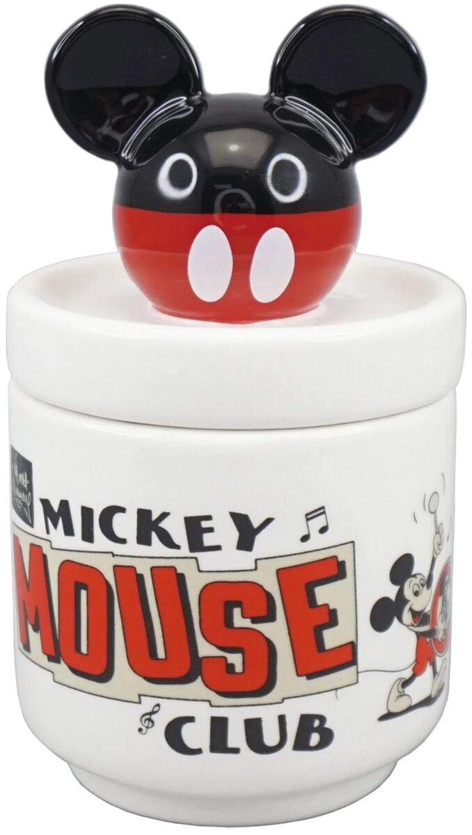 Micky Maus Mickey Mouse Club Aufbewahrungsbox weiß schwarz rot