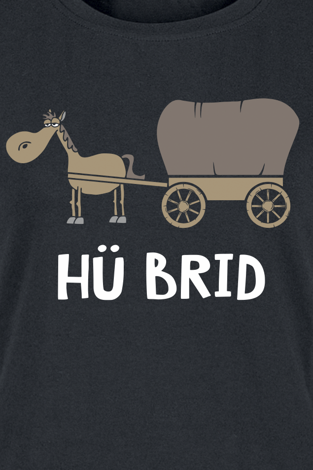 Tierisch T-Shirt - Hü Brid - S bis XXL - für Damen - Größe M - schwarz