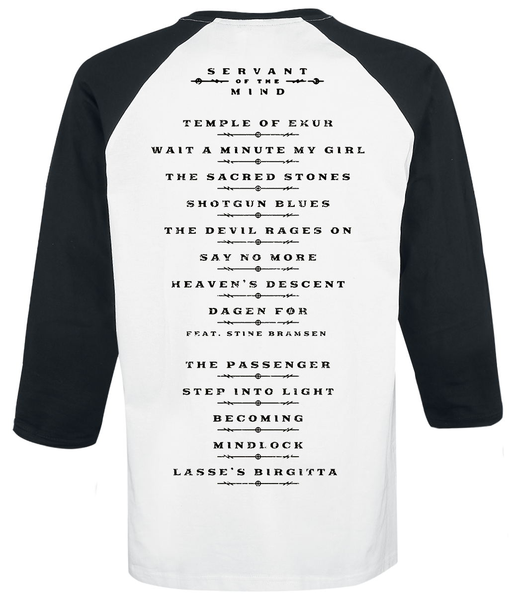 Volbeat Servant of the mind Langarmshirt schwarz weiß