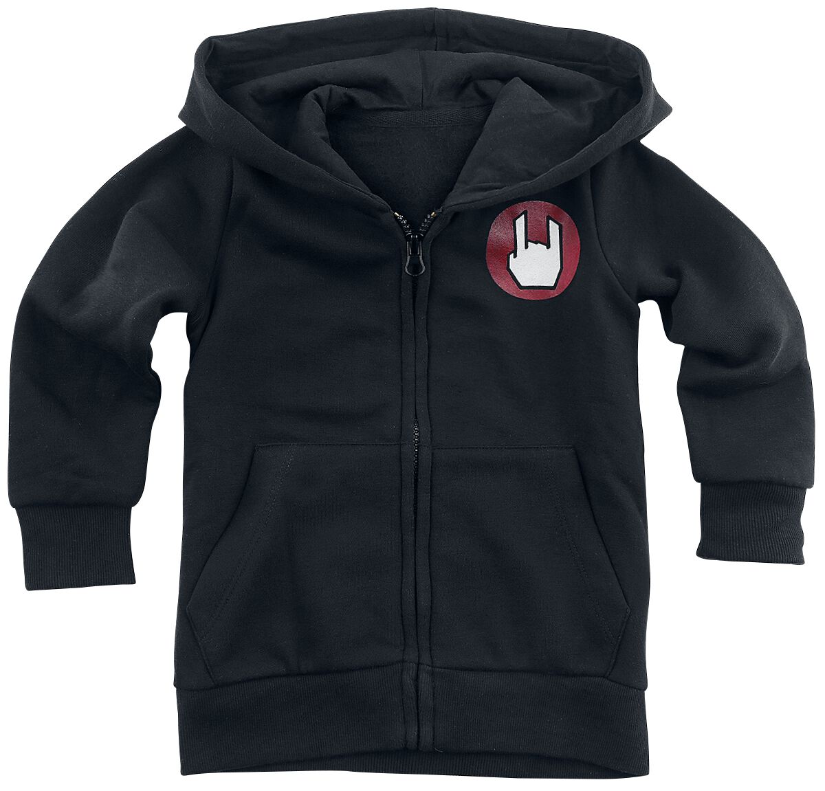EMP Basic Collection Hooded Jacket with Rockhand Logo Hoodie Jacket black
