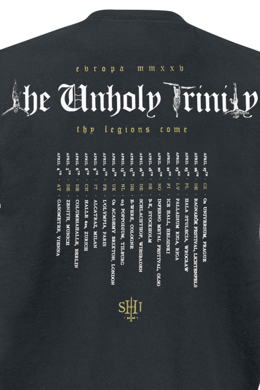 T-skjorte  av Behemoth - The Unholy Trinity - The Unholy Trinity Tour 2025 - Herrer - svart