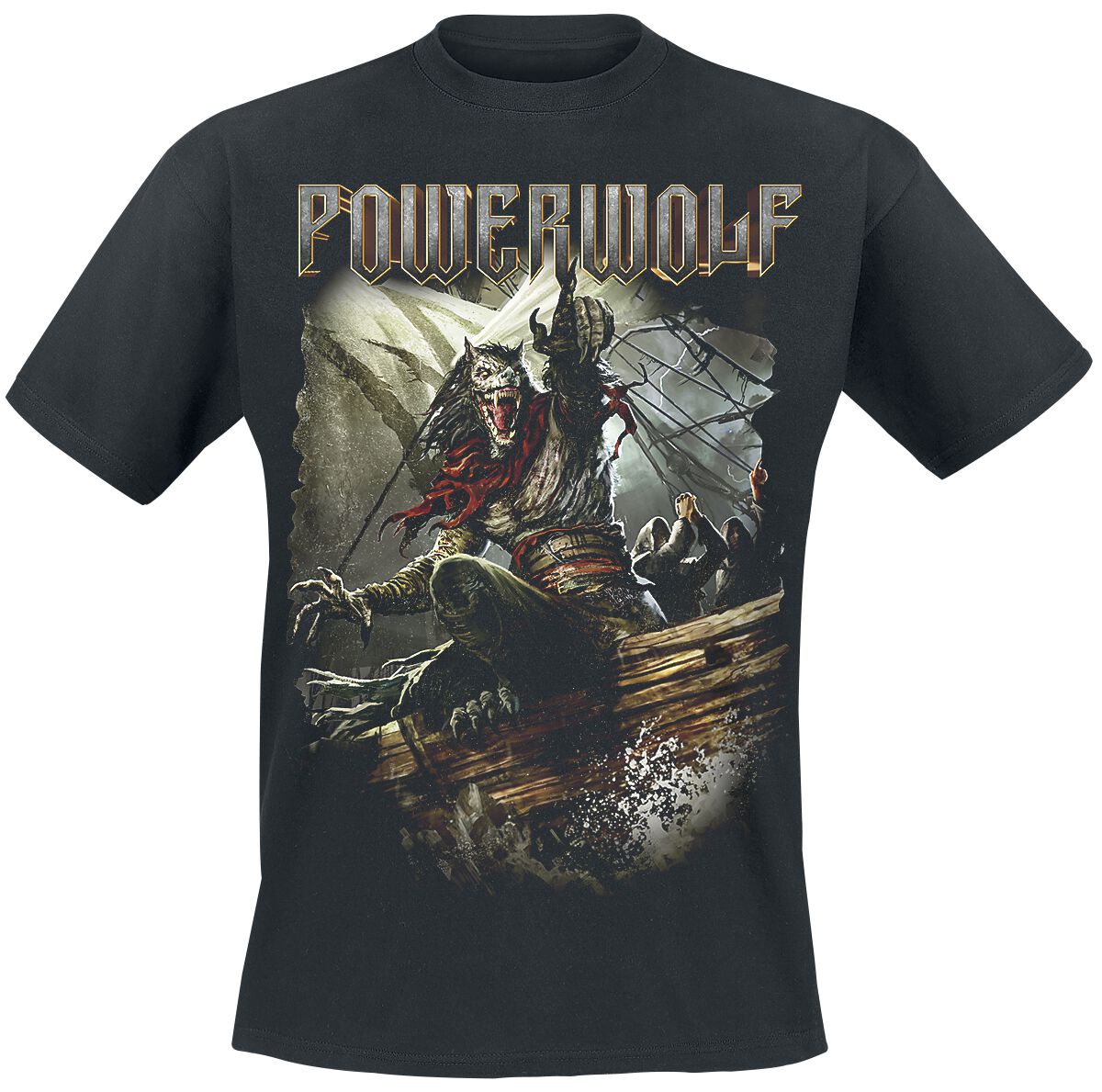 Powerwolf T-Shirt - Sainted By The Storm - S bis 3XL - für Männer - Größe M - schwarz  - Lizenziertes Merchandise!