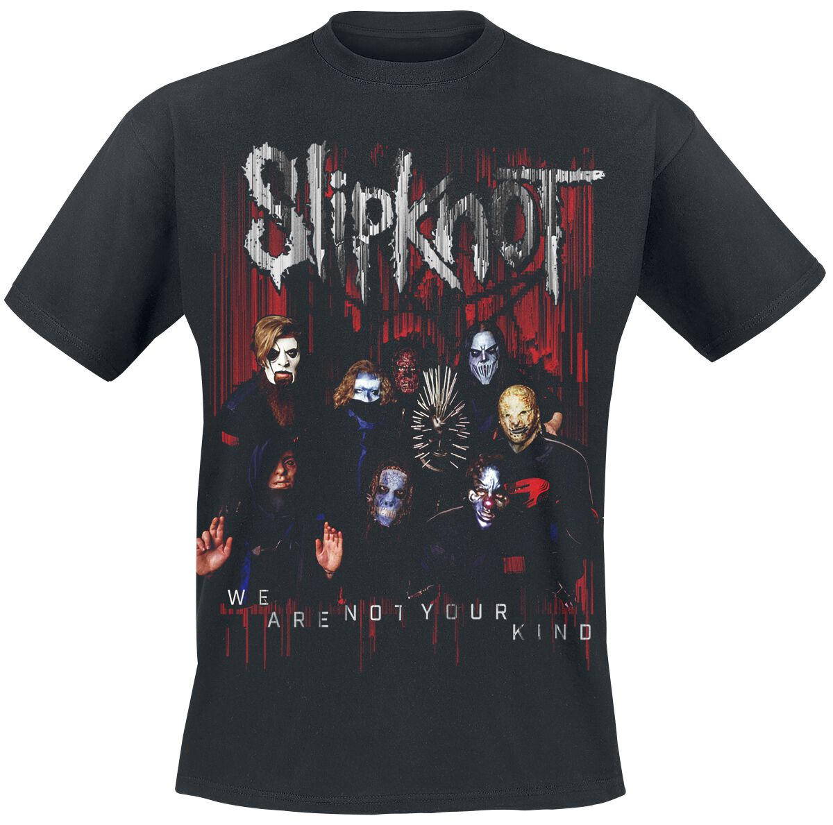 Slipknot T-Shirt - Group Photo - S bis XXL - für Männer - Größe M - schwarz  - Lizenziertes Merchandise!