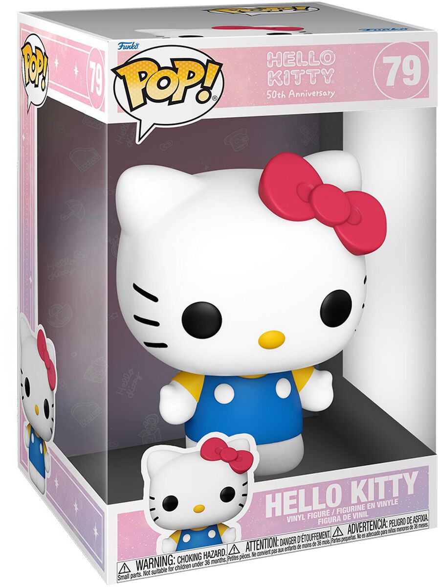 Levně Hello Kitty Vinylová figurka č.79 Hello Kitty (50th Anniversary) (Jumbo POP!) Sberatelská postava vícebarevný