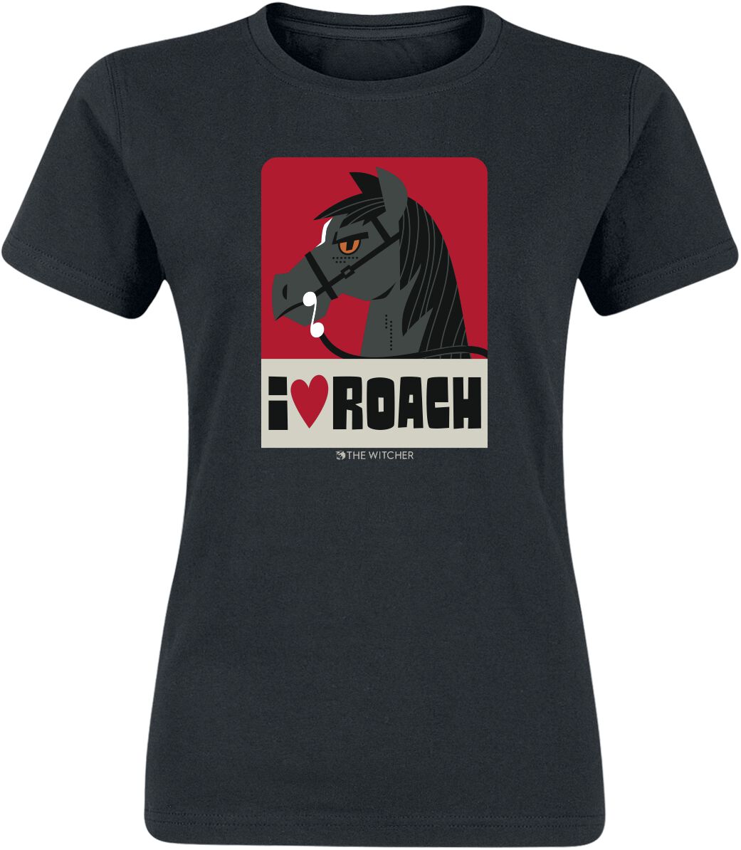 T-Shirt Manches courtes de The Witcher - I Heart Roach - S à XXL - pour Femme - noir